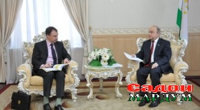 Шукурҷон Зуҳуров намояндаи Иттиҳоди Аврупоро ба ҳузур пазируфт