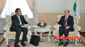 Мулоқоти Шукурҷон Зуҳуров бо сафири Конфедератсияи Швейтсария