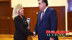 Мулоқоти Эмомалӣ Раҳмон бо Мариам Шерман