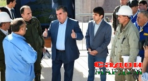 Сафари кории Пешвои миллат Эмомалӣ Раҳмон ба шаҳри Роғун
