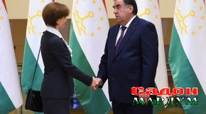 Мулоқоти Эмомалӣ Раҳмон бо хонум Лилия Бурунчук