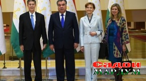Мулоқоти Эмомалӣ Раҳмон бо Лилия Бурунчук ва Йоҳаннес Линн