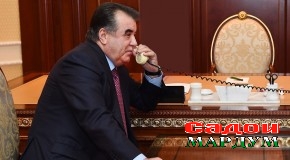 Суҳбати телефонии Эмомалӣ Раҳмон бо Гурбонгулӣ Бердимуҳамедов