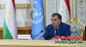 Суханронии Президенти Ҷумҳурии Тоҷикистон муҳтарам Эмомалӣ Раҳмон дар маросими ифтитоҳи ҳамоиши сатҳи баланд дар мавзӯи «Таҳкими ҳамкорӣ ҷиҳати расидан ба рушди устувор дар шароити таҳдиду хатарҳои муосир», шаҳри Душанбе, 12 июни соли 2017