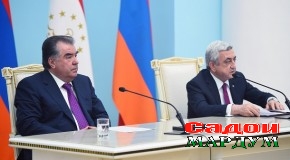 Изҳороти матбуотии Президенти Ҷумҳурии Тоҷикистон Эмомалӣ Раҳмон аз рӯи натиҷаҳои музокироти Тоҷикистону Арманистон