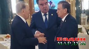 Вохӯрии Эмомалӣ Раҳмон бо Нурсултон Назарбоев ва Шавкат Мирзиёев