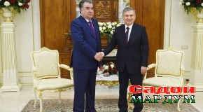 Мулоқоти Эмомалӣ Раҳмон бо Шавкат Мирзиёев