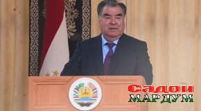 Суханронии Пешвои миллат дар маросими ифтитоҳи гимназияи №1- и шаҳри Хуҷанд