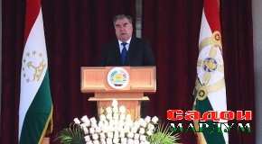 Суханронии Сарвари давлат Эмомалӣ Раҳмон дар маросими ифтитоҳи муассисаи таҳсилоти миёнаи умумии № 7-и ноҳияи Рӯдакӣ