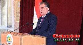 Суханронии Президенти Ҷумҳурии Тоҷикистон Эмомалӣ Раҳмон дар маросими ифтитоҳи муассисаи таҳсилоти миёнаи умумии № 18-и ноҳияи Фирдавсии шаҳри Душанбе 15 марти соли 2019
