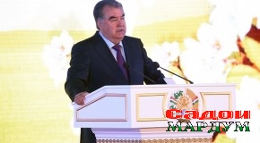 Суханронии Сарвари давлат Эмомалӣ Раҳмон дар маросими ифтитоҳи Қасри фарҳанг дар деҳоти «Куруш»-и ноҳияи Спитамен, якуми апрели соли 2019