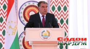 Суханронии Пешвои миллат муҳтарам Эмомалӣ Раҳмон дар мулоқот бо роҳбарону фаъолон ва сокинони ноҳияи Нуробод