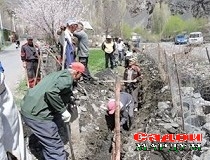 Рӯшон. Сад гектар замин обёрӣ гардид