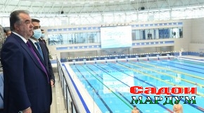 Ифтитоҳи Қасри теннис ва Маҷмааи варзиши обӣ дар шаҳри Душанбе