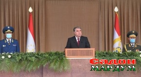 Суханронии Сарвари давлат муҳтарам Эмомалӣ Раҳмон ба ифтихори 25 — солагии таъсисёбии Гвардияи миллӣ