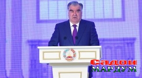 Суханронии Асосгузори сулҳу ваҳдати миллӣ — Пешвои миллат, Президенти Ҷумҳурии Тоҷикис­тон муҳтарам ­Эмомалӣ Раҳмон дар Қасри фарҳанги ноҳияи Мастчоҳ