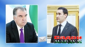 Номаи изҳори тасаллӣ аз Президенти Туркманистон Сердар Бердимухамедов ба Президенти Ҷумҳурии Тоҷикистон Эмомалӣ Раҳмон
