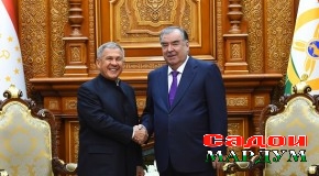 Мулоқоти Пешвои миллат муҳтарам Эмомалӣ Раҳмон бо Роҳбари Ҷумҳурии Тотористон Рустам Минниханов