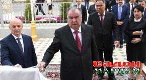 Ифтитоҳи бинои нозироти андоз дар шаҳри Гулистон аз ҷониби Пешвои миллат муҳтарам Эмомалӣ Раҳмон