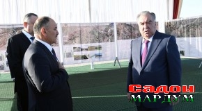 Президенти мамлакат муҳтарам Эмомалӣ Раҳмон барои бунёду азнавсозии роҳи автомобилгарди Бохтар — Левакант ва Левакант — Лолазор санги асос гузоштанд