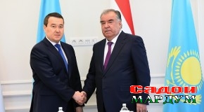Мулоқоти Пешвои миллат муҳтарам Эмомалӣ Раҳмон бо Сарвазири Ҷумҳурии Қазоқистон Алихан Смаилов