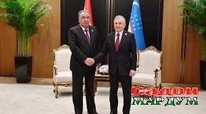 Мулоқоти Президенти Ҷумҳурии Тоҷикистон муҳтарам Эмомалӣ Раҳмон бо Президенти Ҷумҳурии Узбекистон Шавкат Мирзиёев