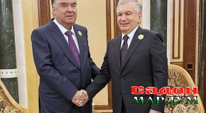 Мулоқоти Пешвои миллат муҳтарам Эмомалӣ Раҳмон бо Президенти Ҷумҳурии Узбекистон Шавкат Мирзиёев