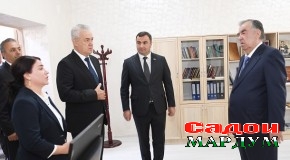 Президенти Ҷумҳурии Тоҷикистон муҳтарам Эмомалӣ Раҳмон дар ноҳияи Ванҷ бинои Шуъбаи маорифро мавриди истифода қарор доданд