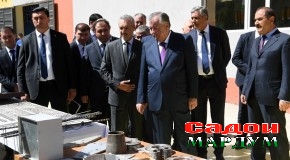 Пешвои миллат муҳтарам Эмомалӣ Раҳмон Корхонаи истеҳсоли конструксияҳои металлӣ дар шаҳри Хоруғро ифтитоҳ бахшиданд