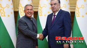 Мулоқоти Президенти Ҷумҳурии Тоҷикистон муҳтарам Эмомалӣ Раҳмон бо Роҳбари Ҷумҳурии Тотористон Рустам Минниханов
