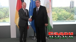 Мулоқоти Пешвои миллат муҳтарам Эмомалӣ Раҳмон бо Кантслери федералии Олмон Олаф Шолтс