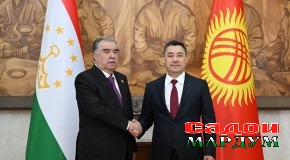 Мулоқоти Пешвои миллат муҳтарам Эмомалӣ Раҳмон бо Президенти Ҷумҳурии Қирғизистон Садир Жапаров