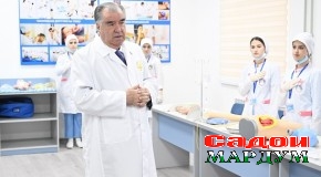 Ифтитоҳи бинои иловагии таълимии МДТ Коллеҷи тиббии шаҳри Ваҳдат аз ҷониби Певшои миллат муҳтарам Эмомалӣ Раҳмон
