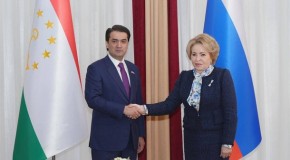 Мулоқоти  Раиси Маҷлиси миллии Маҷлиси Олии Ҷумҳурии Тоҷикис­тон муҳтарам Рустами Эмомалӣ бо Раиси Ассамблеяи Байнипарламентии давлатҳои иштирокчии Иттиҳоди Давлатҳои Мустақил, Раиси Шӯрои Федератсияи Маҷлиси Федералии Федератсияи Россия Валентина Матвиенко