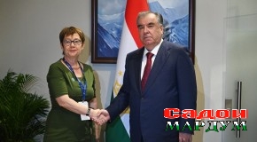 Мулоқоти Пешвои миллат муҳтарам Эмомалӣ Раҳмон бо Президенти Бонки Аврупоии таҷдид ва рушд хонум Одил Рено-Бассо