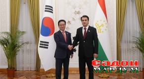 Мулоқоти Рустами Эмомалӣ бо Квон Донгсок