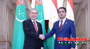 Мулоқоти Рустами Эмомалӣ бо Гурбонгулӣ Бердимуҳамедов