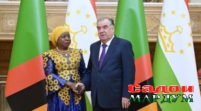 Мулоқоти Пешвои миллат муҳтарам Эмомалӣ Раҳмон бо Муовини Президенти Ҷумҳурии Замбия хонум Мутале Налуманго