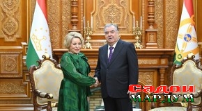Мулоқоти Пешвои миллат муҳтарам Эмомалӣ Раҳмон бо Раиси Шурои Федератсияи Маҷлиси Федералии Россия Валентина Матвиенко